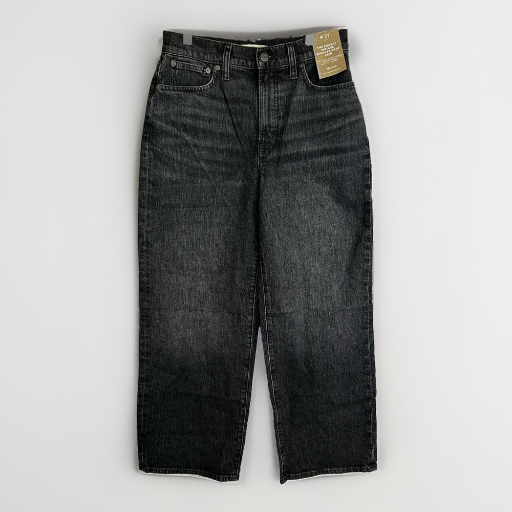 Madewell - The Perfect Vintage Wide-Leg Crop Jean - Size 27 NWT! Washed Black